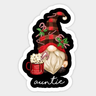 Auntie Gnome Hot Cocoa Family Matching Merry Christmas Sticker